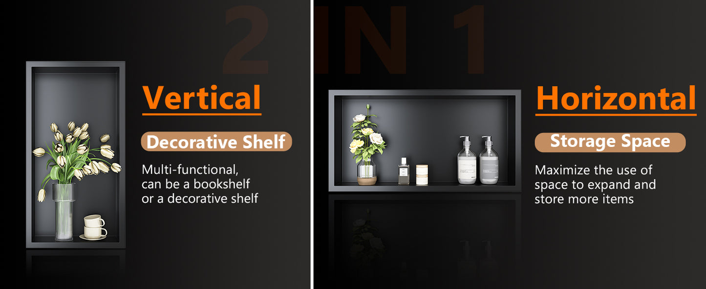 Shower Niche No Tile Needed,12 Ă24